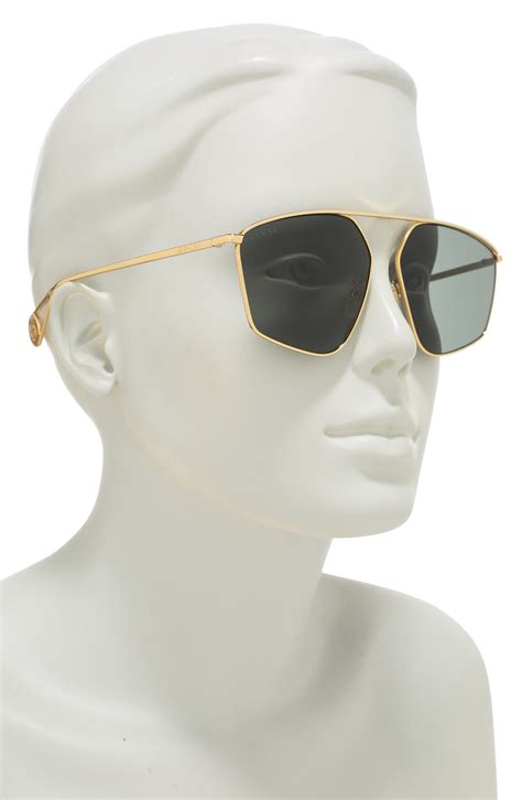 sunglasses polarized women's gucci|gucci 60mm aviator sunglasses.